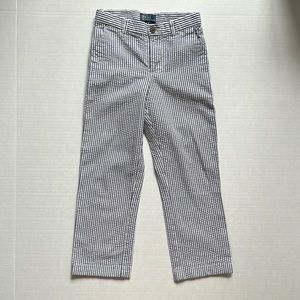Polo Boys Size 6 Blue & White Seersucker Pant
